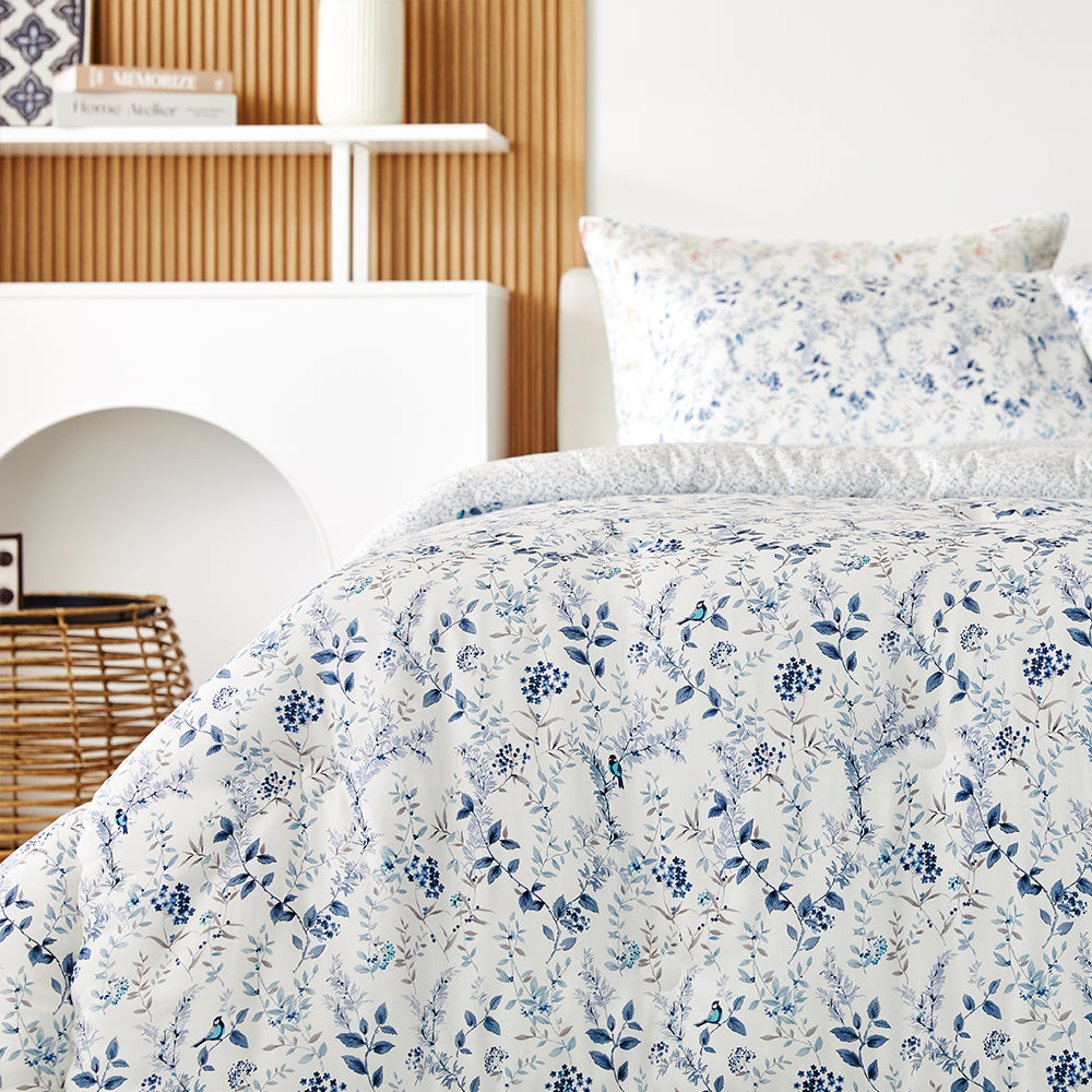 MOC Sally Flower Comforter Set(Winter) - Blue