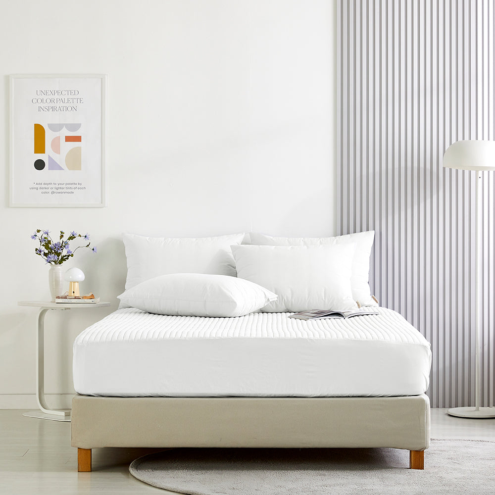 Percale High-Dense Pure Cotton Quilted Mattress Topper Pad