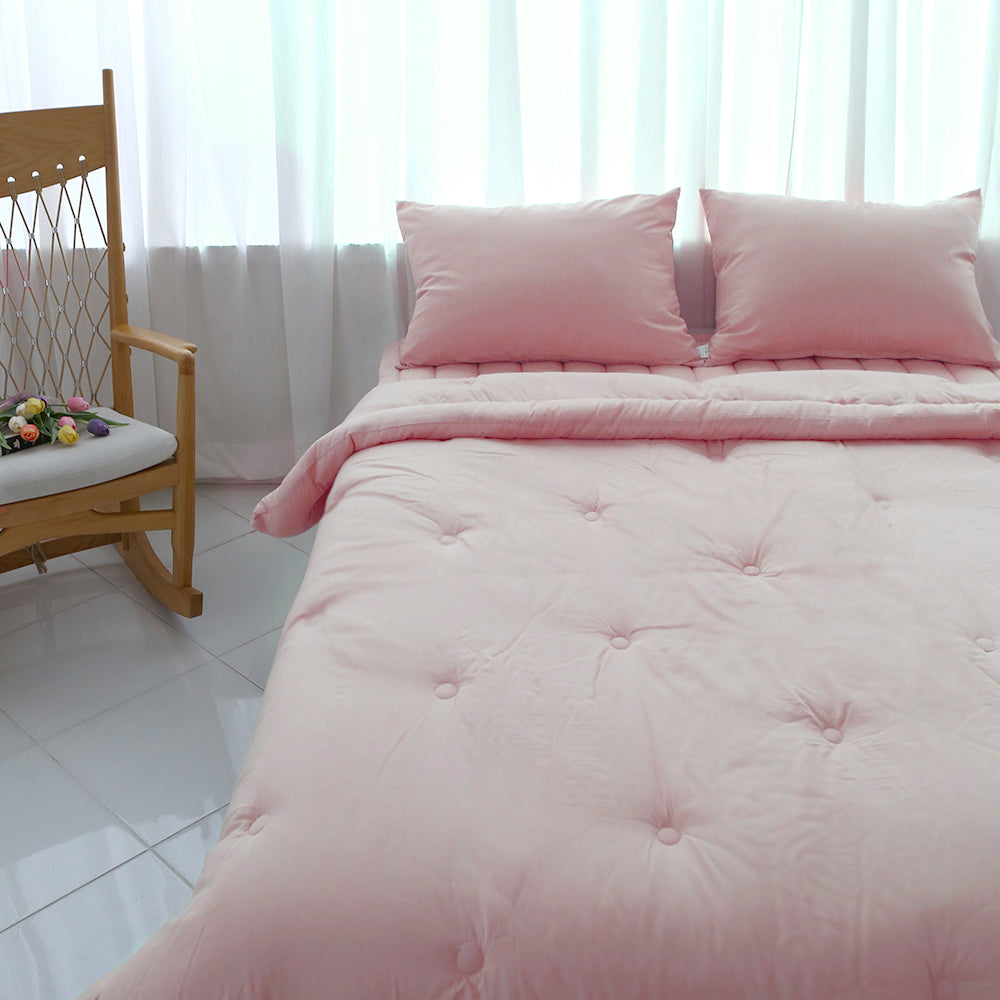 [2nd Version] Daily Tencel Modal Comforter Set - Light Pink