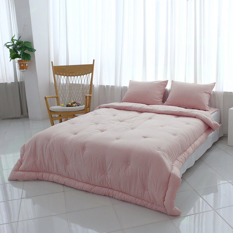 [2nd Version] Daily Tencel Modal Comforter Set - Light Pink