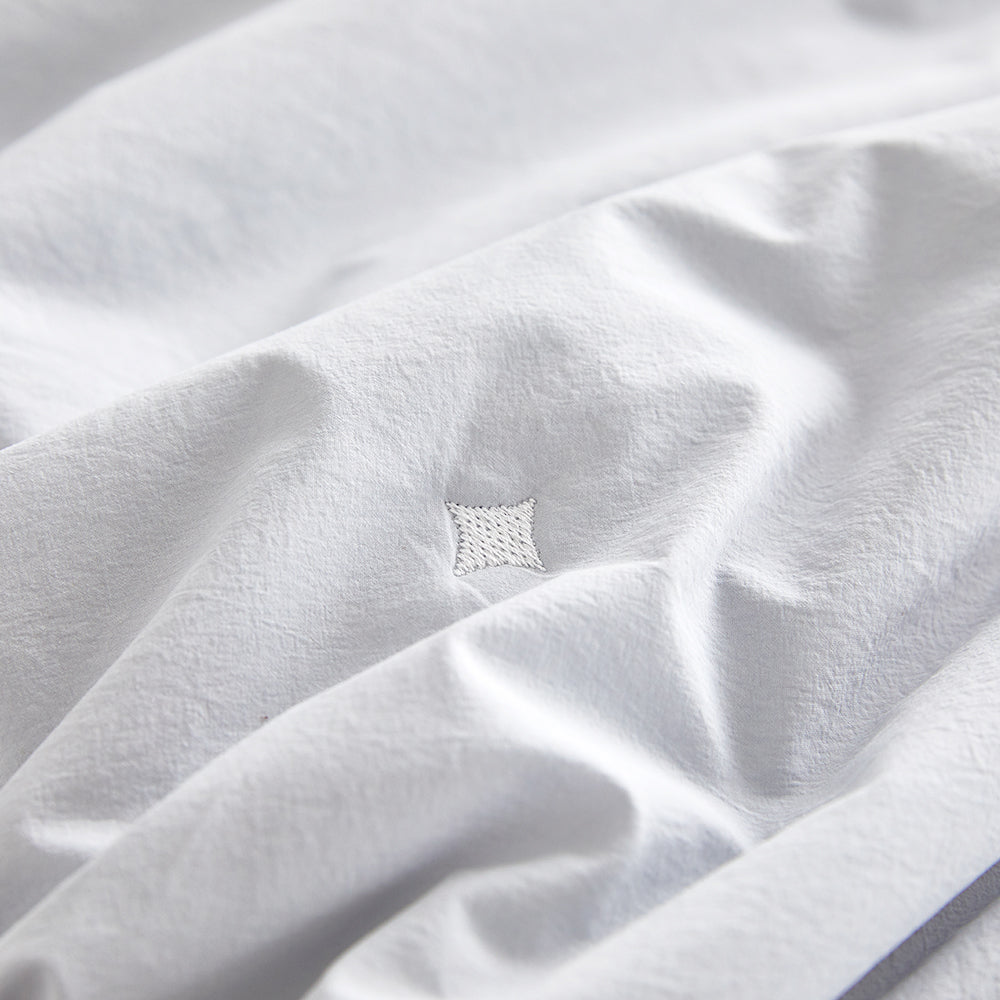 [12th Restocked] High-Density Percale Cotton Comforter Set in Light Grey
