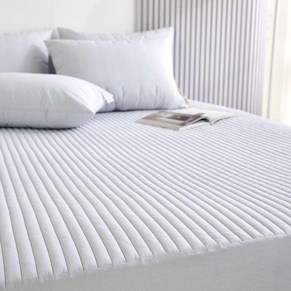 Percale High-Dense Pure Cotton Quilted Mattress Topper Pad