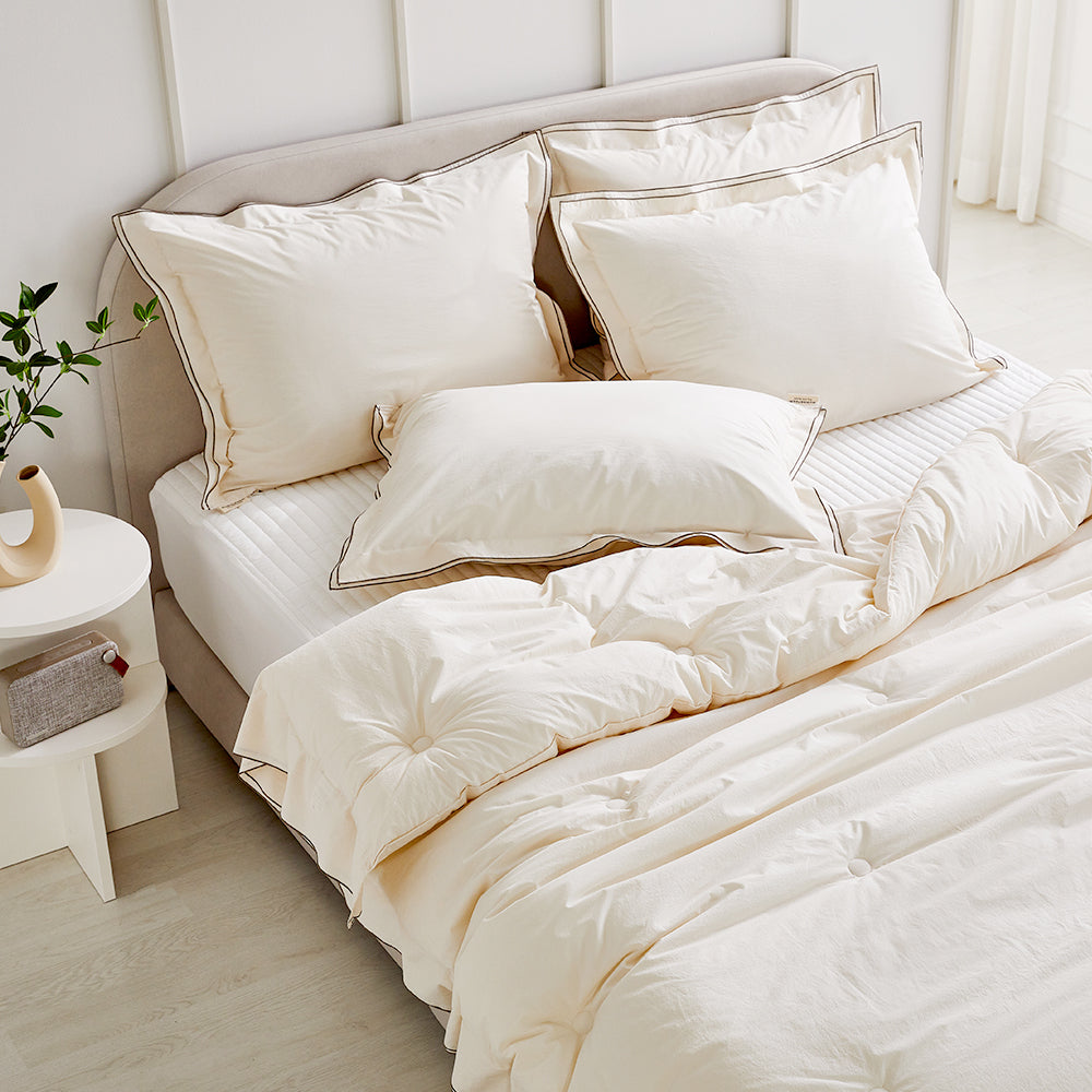 Rosee Ruffle Percale Cotton Comforter Set