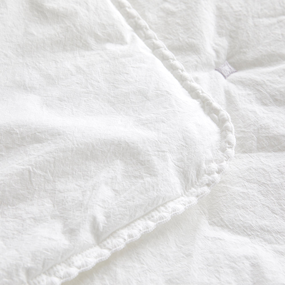 [12th Restocked] High-Density Percale Cotton Comforter Set in White
