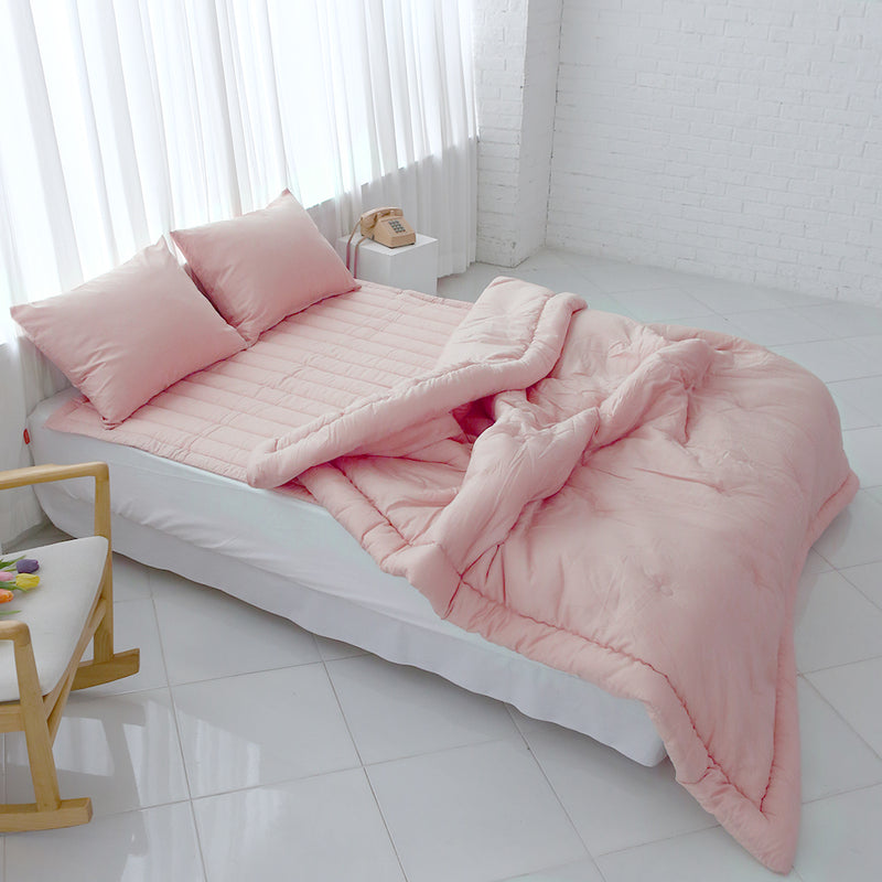 [2nd Version] Daily Tencel Modal Comforter Set - Light Pink