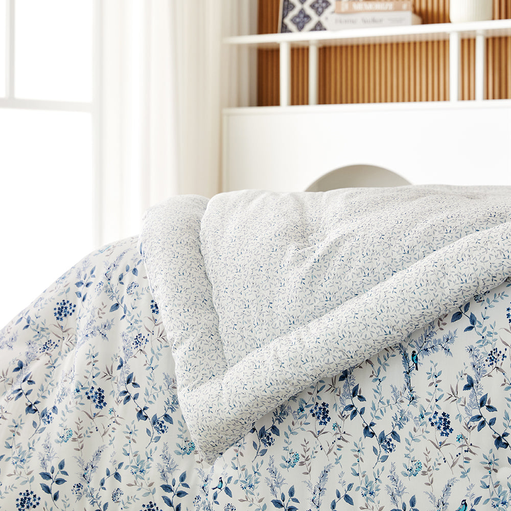 MOC Sally Flower Comforter Set(Winter) - Blue