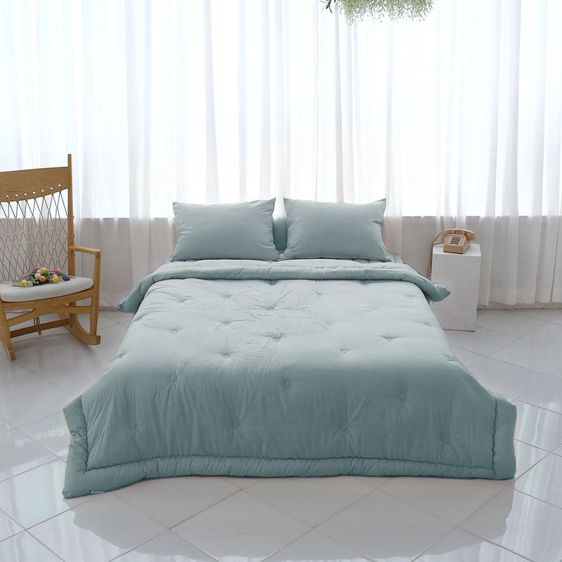 [2nd Version] Daily Tencel Modal Comforter Set - Blue Grey