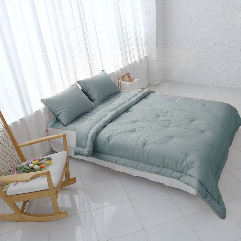 [2nd Version] Daily Tencel Modal Comforter Set - Blue Grey