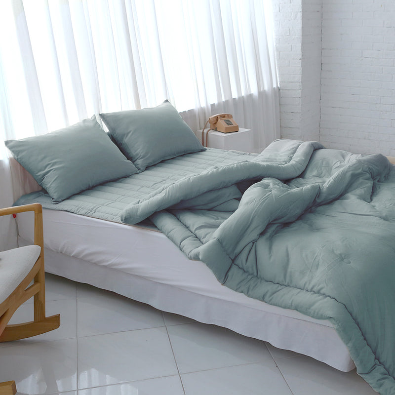 [2nd Version] Daily Tencel Modal Comforter Set - Blue Grey