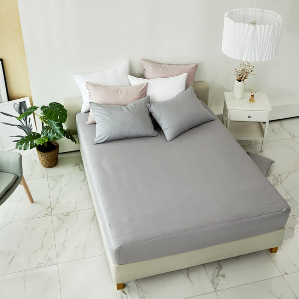 Modal & Egypt Cotton Fitted Bed Sheets in Grey