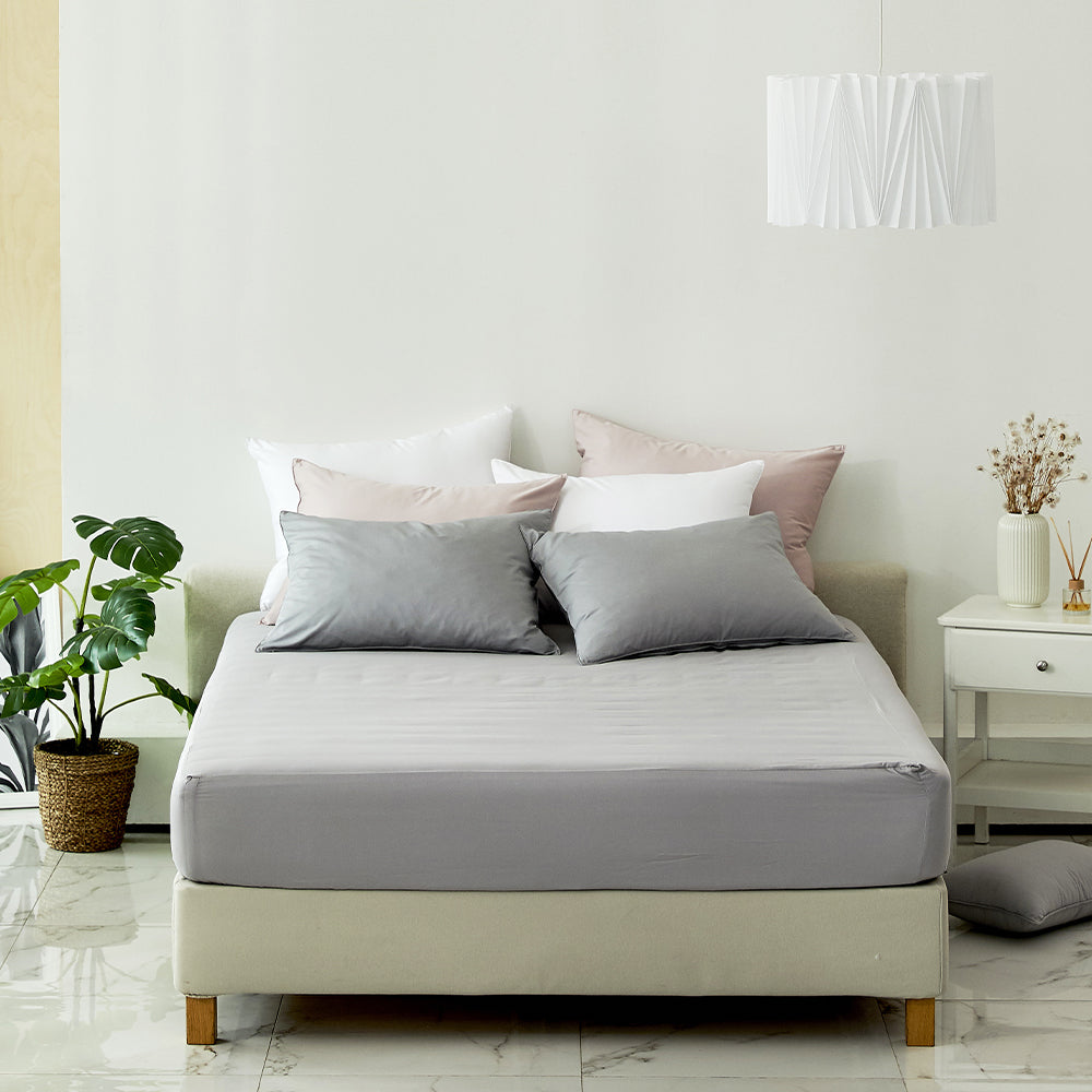 Modal & Egypt Cotton Fitted Bed Sheets in Grey