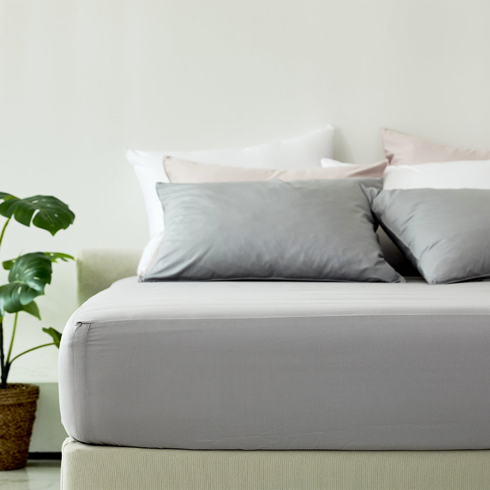 Modal & Egypt Cotton Fitted Bed Sheets in Grey