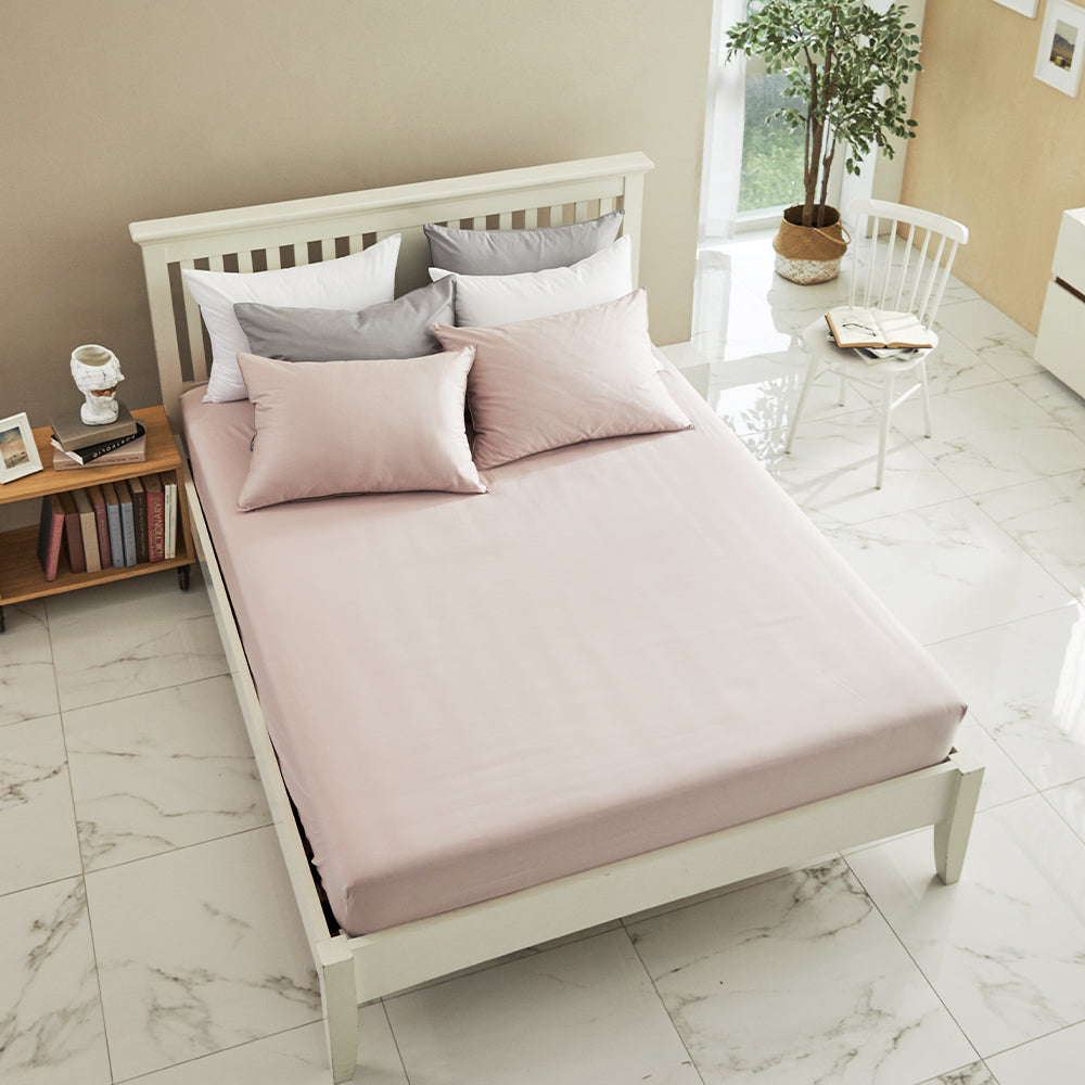 Modal & Egypt Cotton Fitted Bed Sheets in Light Pink