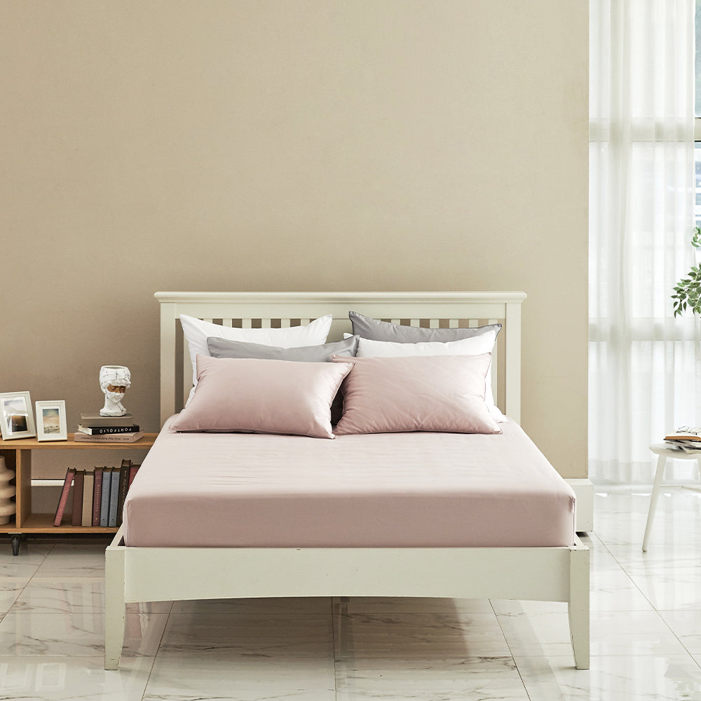 Modal & Egypt Cotton Fitted Bed Sheets in Light Pink