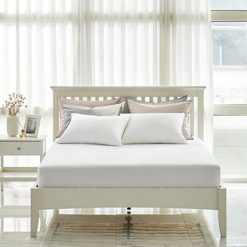 Modal & Egypt Cotton Fitted Bed Sheets in White