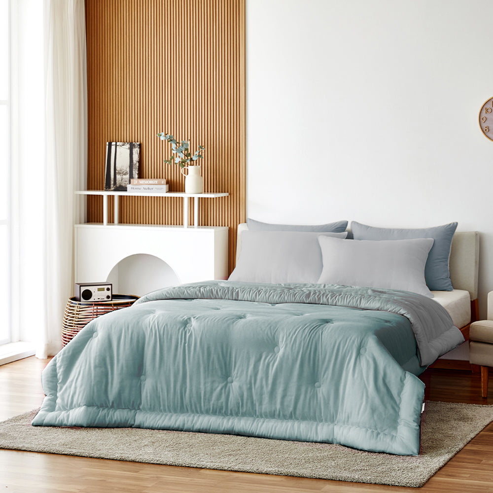 [2nd Version] Daily Tencel Modal Comforter Set - Blue Grey