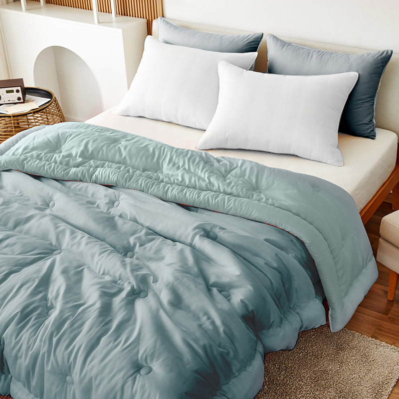 [2nd Version] Daily Tencel Modal Comforter Set - Blue Grey