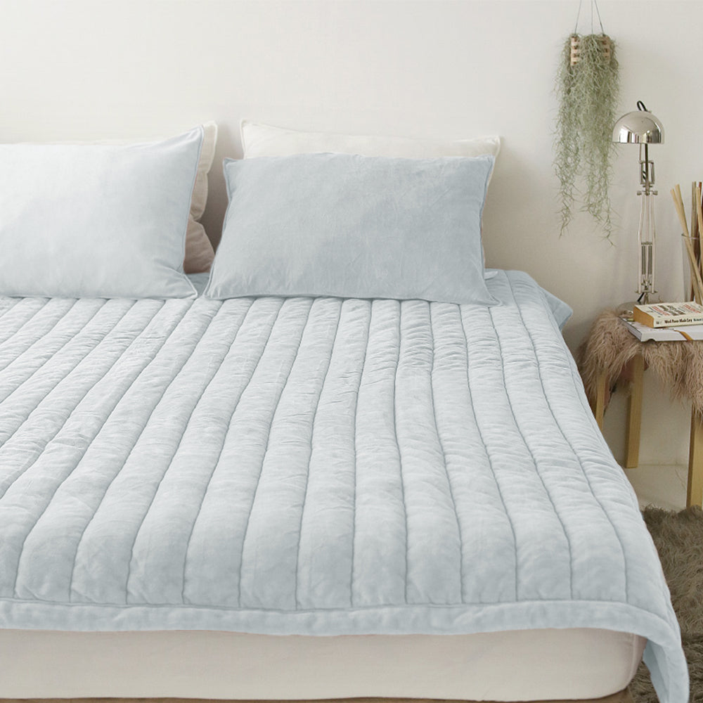 Fluffy Microfiber Banding Mattress Pad