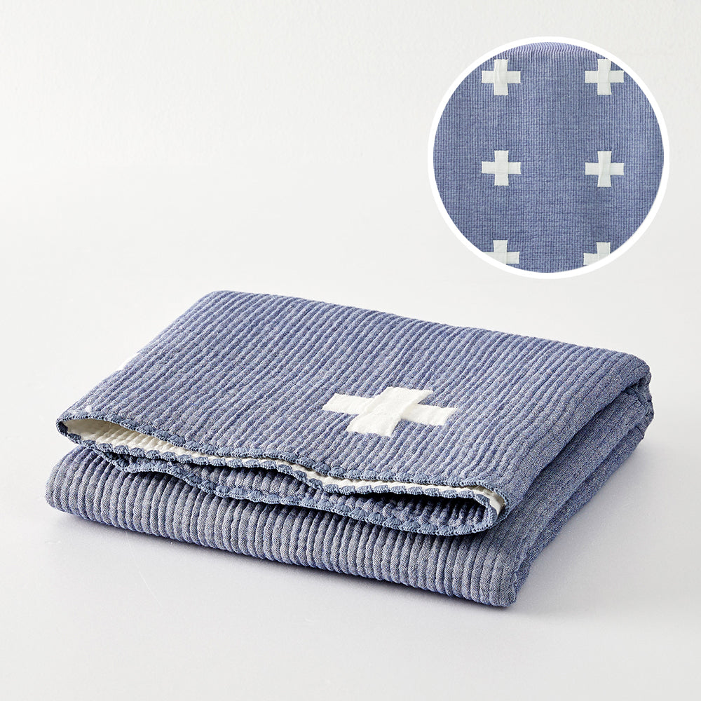 Triple Layer Modal Baby Blanket in Blue