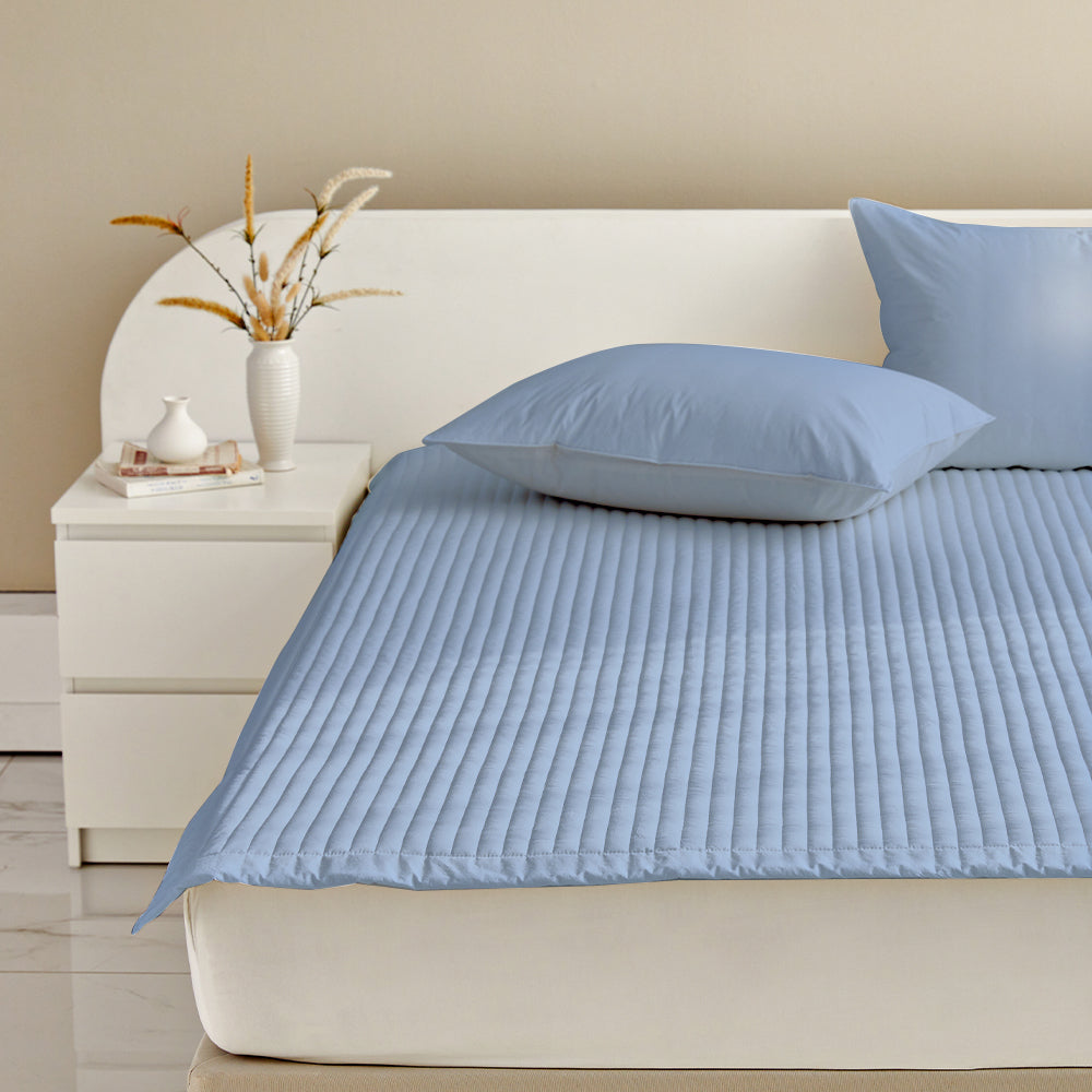 [4st Restocked] Percale High-Dense Pure Cotton Banding Mattress Pad