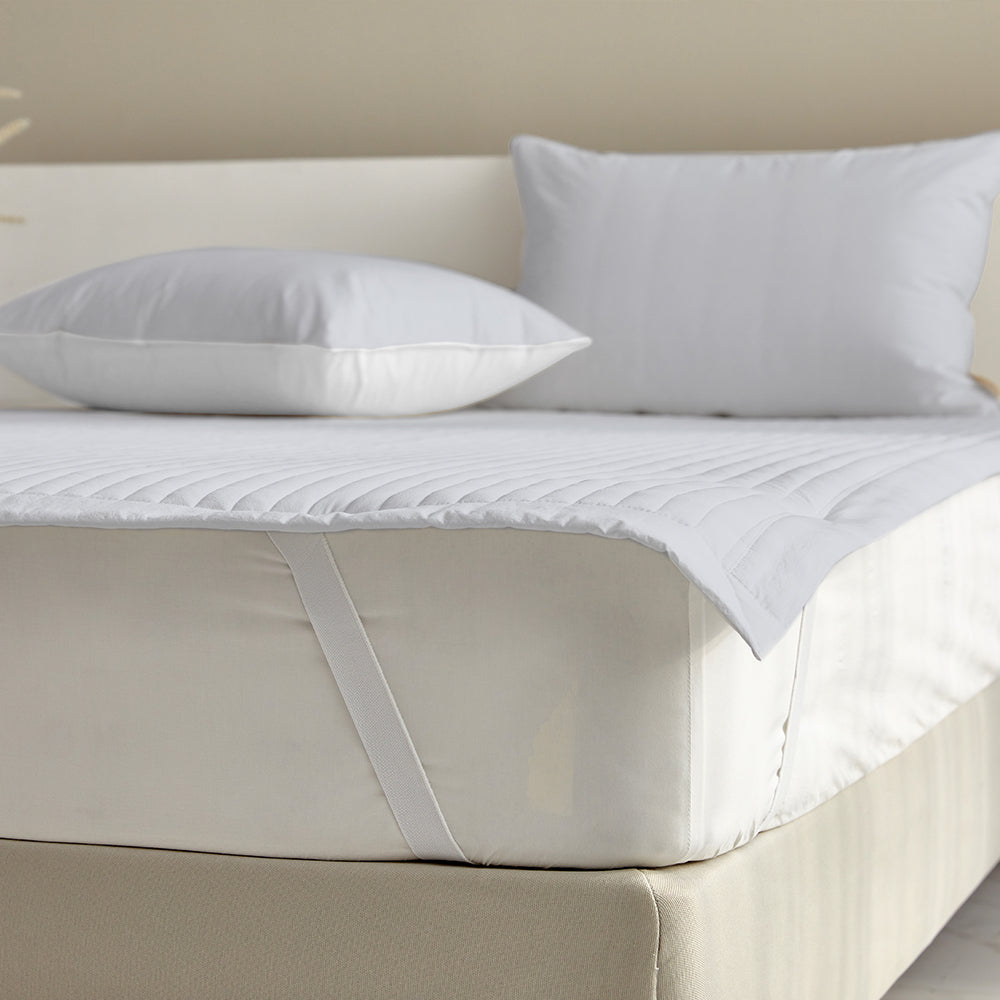 [4st Restocked] Percale High-Dense Pure Cotton Banding Mattress Pad