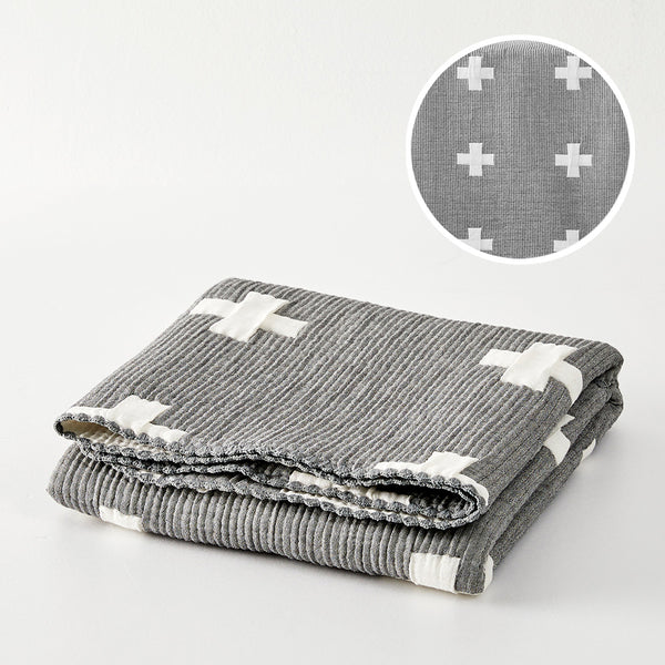 Triple Layer Modal Baby Blanket in Grey