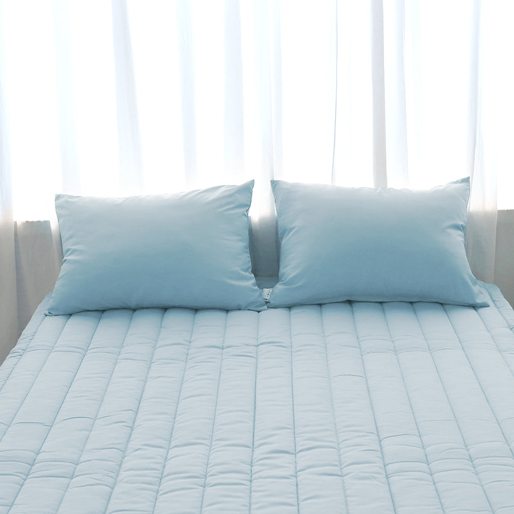 Cotton Satin Mattress Pad with Elastic Band - Full Size