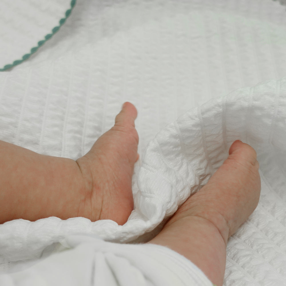 Bamboo Seersucker Rayon Baby Blanket