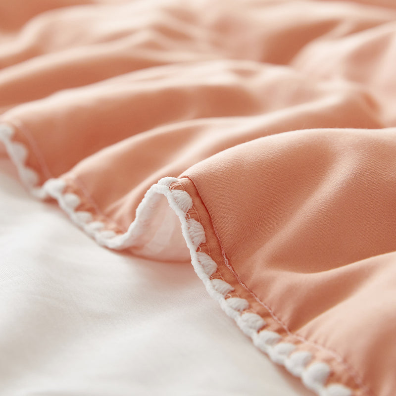 Milky Tencel™  Modal Comforter Set - Orange/White