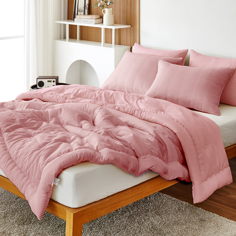 [2nd Version] Daily Tencel Modal Comforter Set - Light Pink