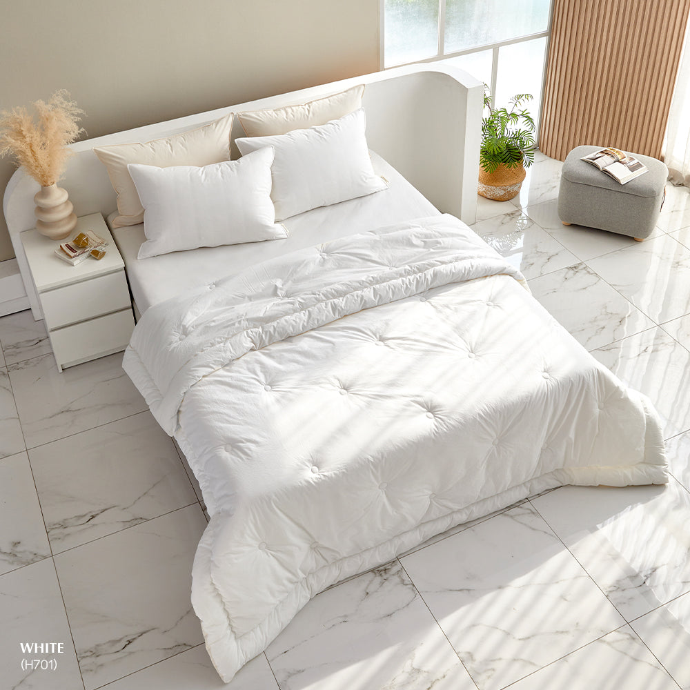 N_[2 weeks Custom] High-Dense Cotton Comforter Set - Twin (All-Season)