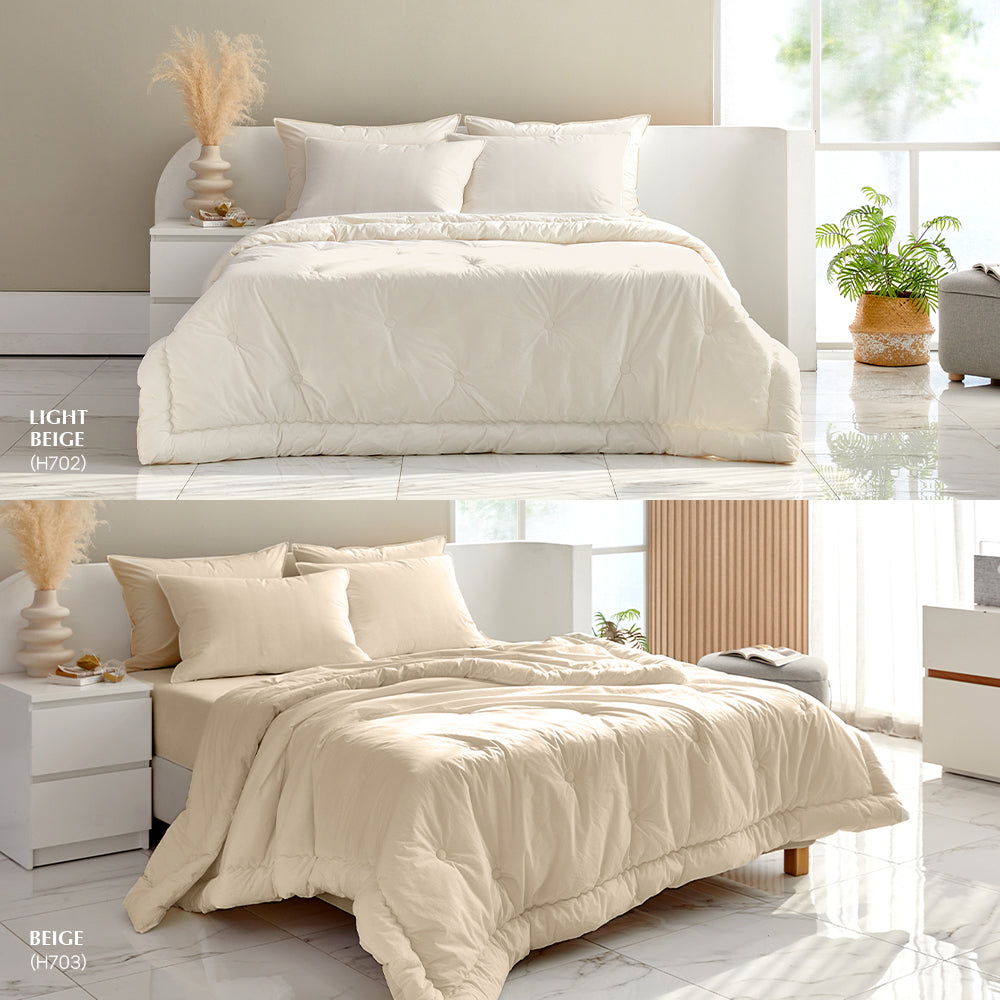 N_[2 weeks Custom] High-Dense Cotton Comforter Set - Twin (All-Season)