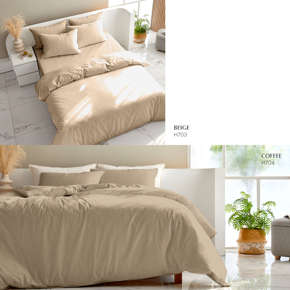 [2 weeks Custom] High-Dense Cotton Duvet Cover Set - Queen
