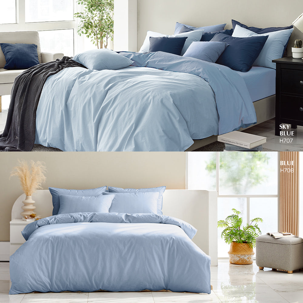 [2 weeks Custom] High-Dense Cotton Duvet Cover Set - Queen