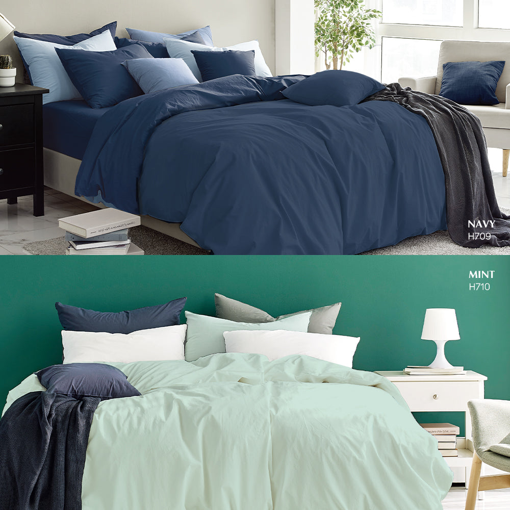 [2 weeks Custom] High-Dense Cotton Duvet Cover Set - Queen