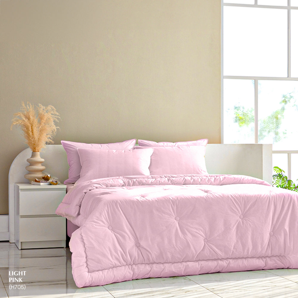 N_[2 weeks Custom] High-Dense Cotton Comforter Set - Twin (All-Season)