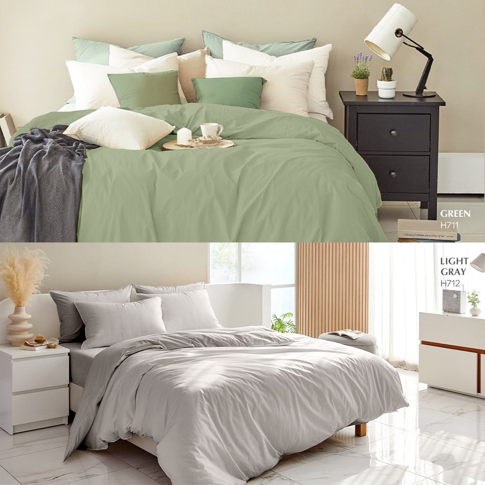 [2 weeks Custom] High-Dense Cotton Duvet Cover Set - Queen