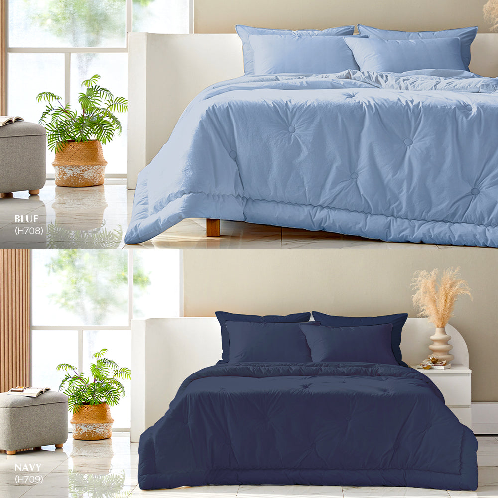 N_[2 weeks Custom] High-Dense Cotton Comforter Set - Twin (All-Season)