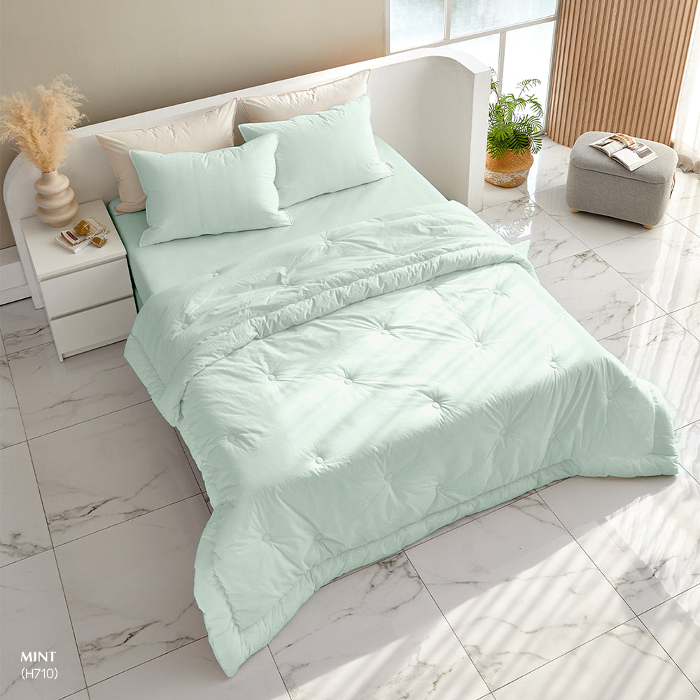 N_[2 weeks Custom] High-Dense Cotton Comforter Set - Twin (All-Season)