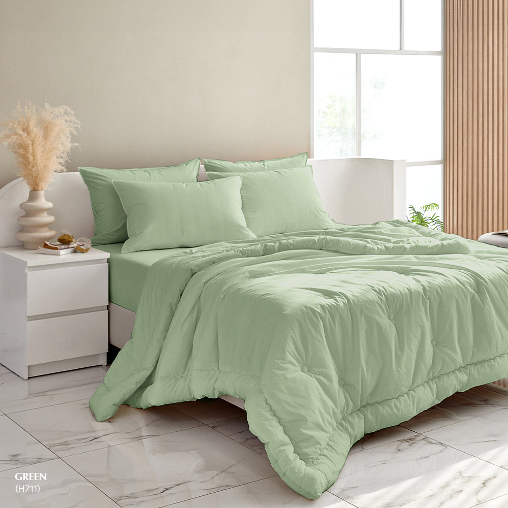 N_[2 weeks Custom] High-Dense Cotton Comforter Set - Twin (All-Season)