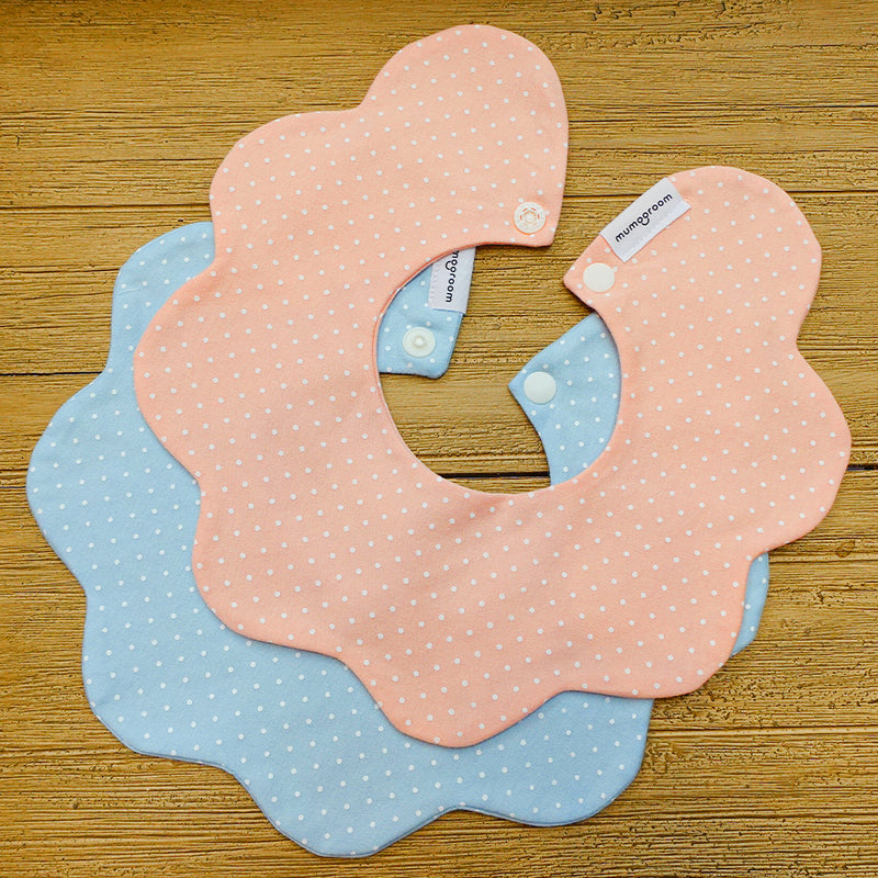 mumoo Polka Dots Cotton Baby Bib