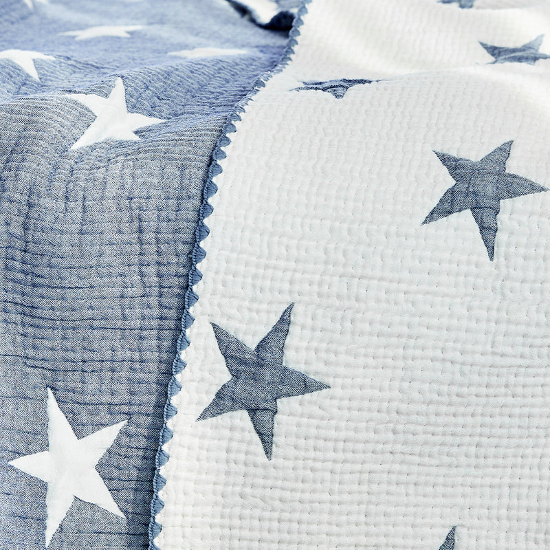 Triple Layer Modal Blanket in Blue & Star