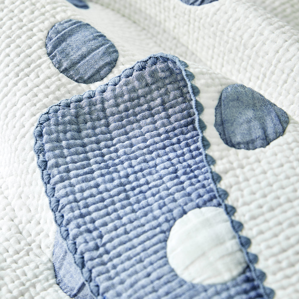 Triple Layer Modal Blanket in Blue & Polka Dot