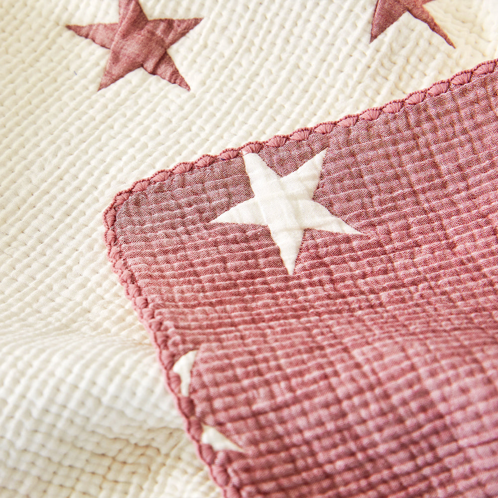 Triple Layer Modal Blanket in Pink & Star