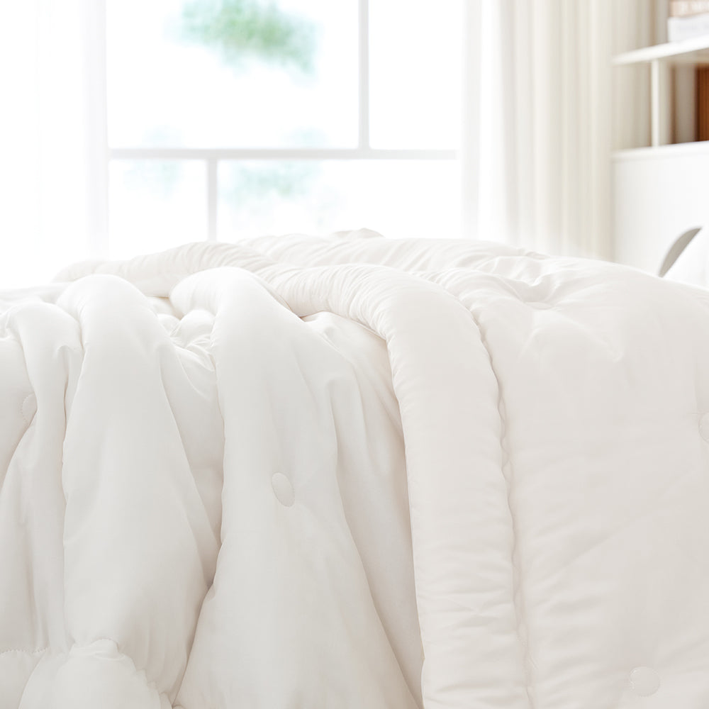 [Bundle] Daily TENCEL™ Modal Comforter & Pad Set - White/White