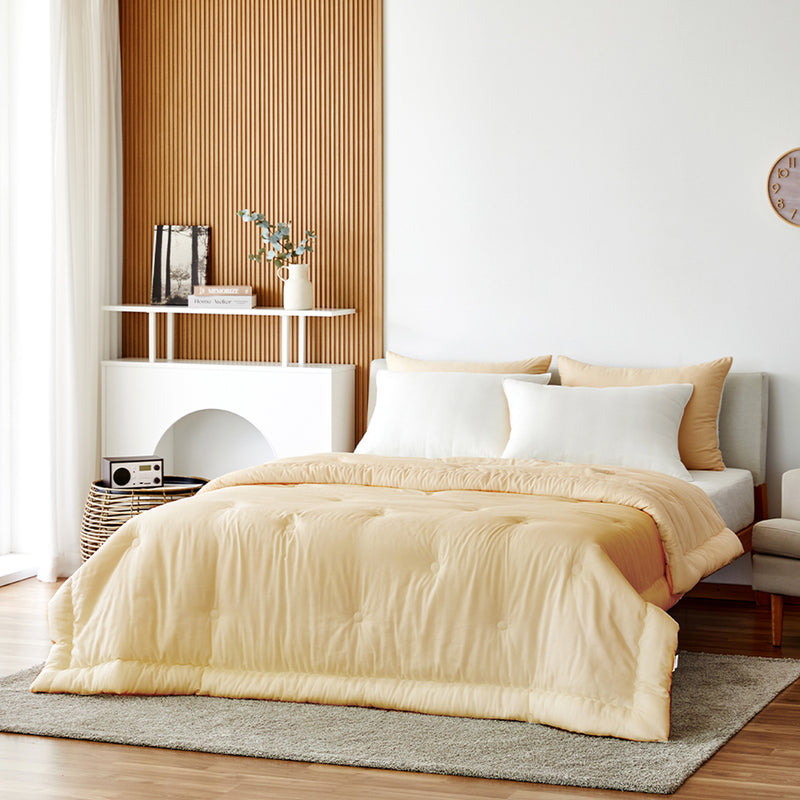 [2nd Version] Daily Tencel Modal Comforter Set - Light Yellow