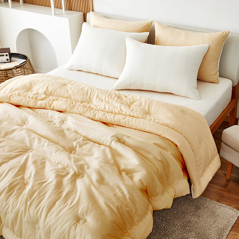 [2nd Version] Daily Tencel Modal Comforter Set - Light Yellow