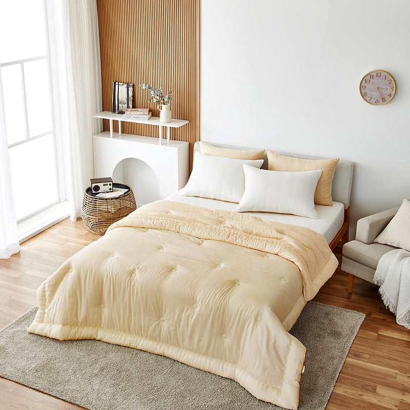 [2nd Version] Daily Tencel Modal Comforter Set - Light Yellow