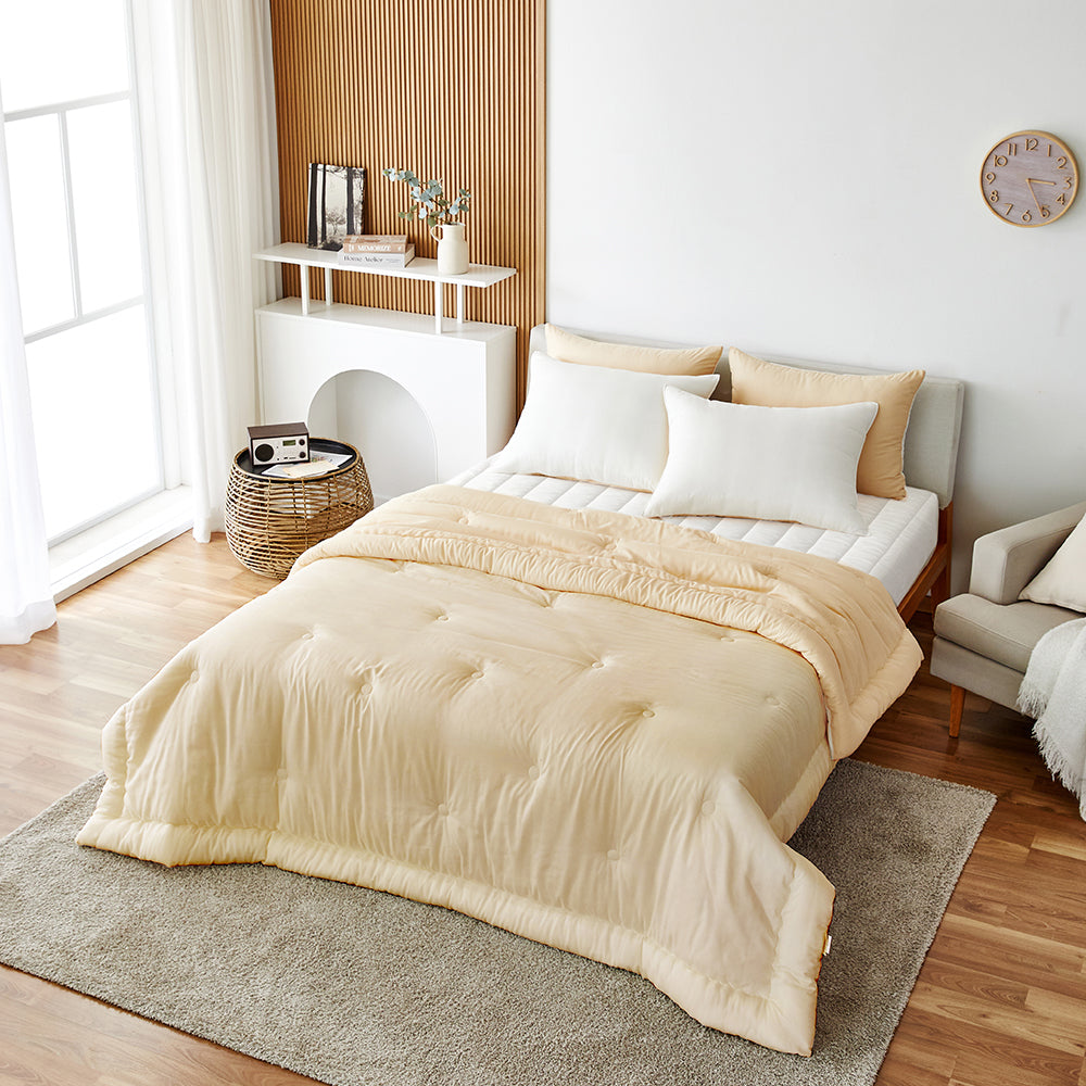 [Bundle] Daily TENCEL™ Modal Comforter & Pad Set - Yellow/White