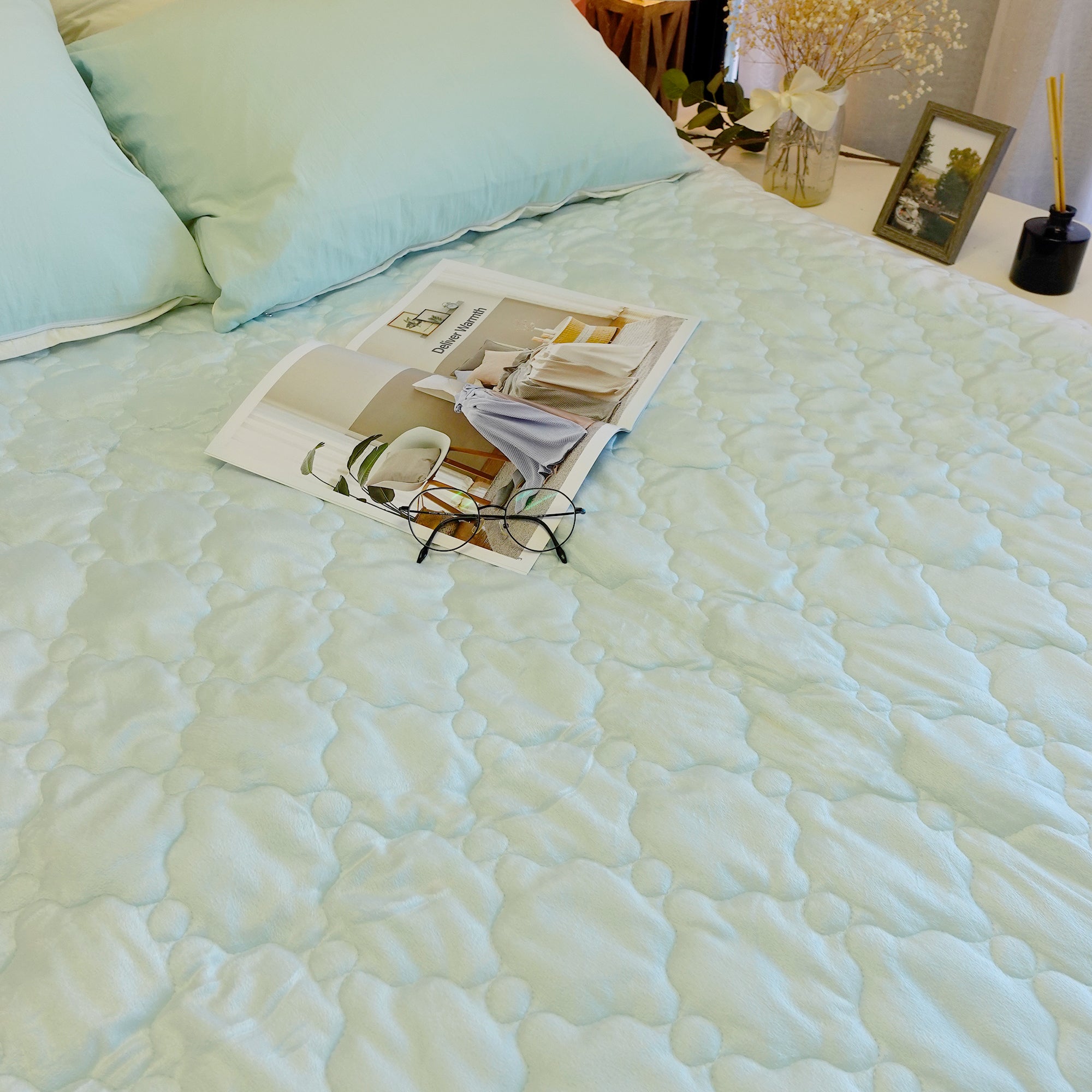 (3rd Restocked)Cozy Night Microfiber Mattress Pad